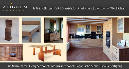 ALIGNUM Möbelbau & Schreinerei Mannheim, wir fertigen individuelle Massivholzmöbel und Japanische Möbel 